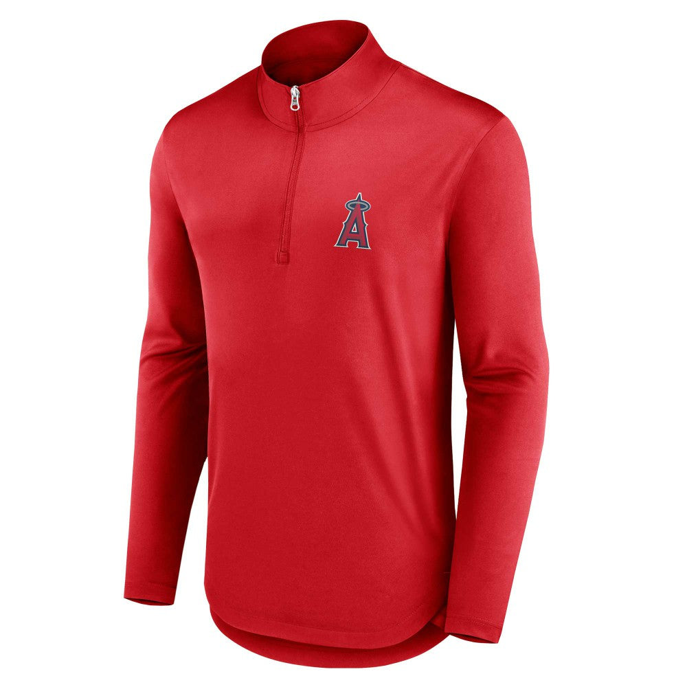 Los Angeles Angels Quarterback Quarter-Zip Top - Red