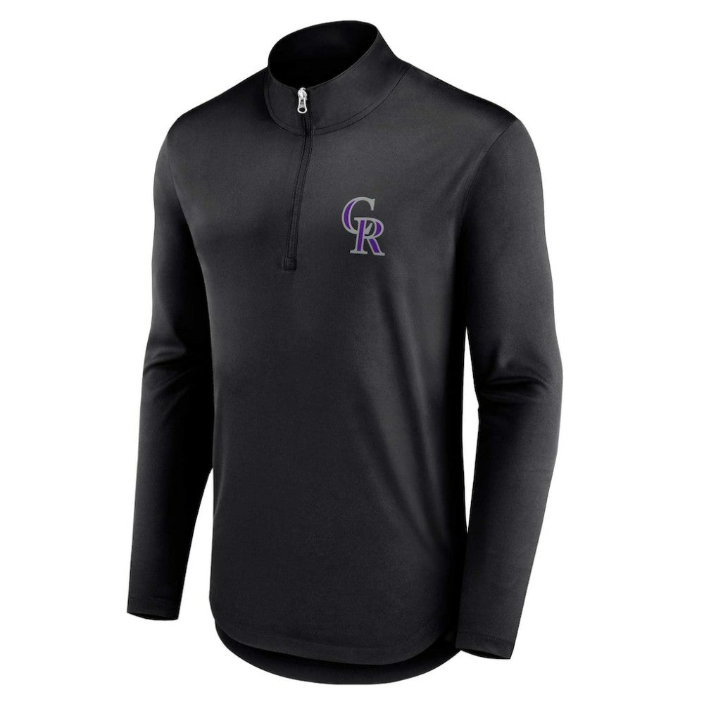 Colorado Rockies Quarterback Quarter-Zip Top - Black