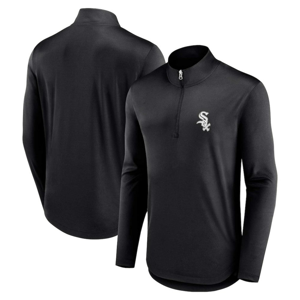 Chicago White Sox Quarterback Quarter-Zip Top - Black