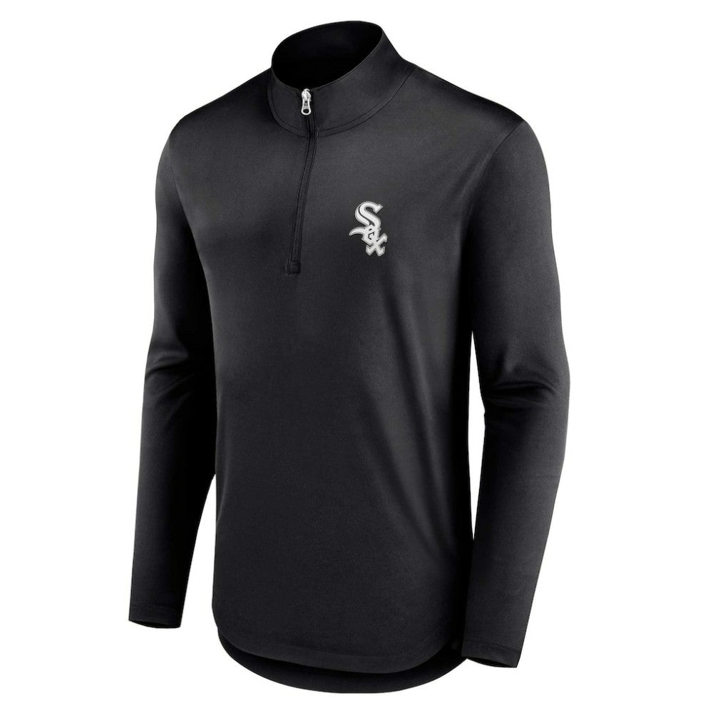 Chicago White Sox Quarterback Quarter-Zip Top - Black