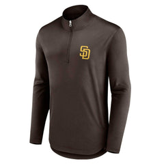 San Diego Padres Quarterback Quarter-Zip Top - Brown