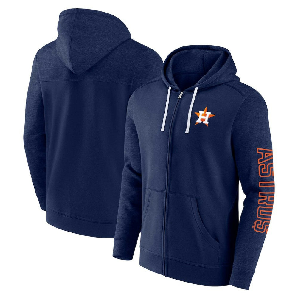 Houston Astros Offensive Line Up Lightweight Full-Zip Hoodie - Navy