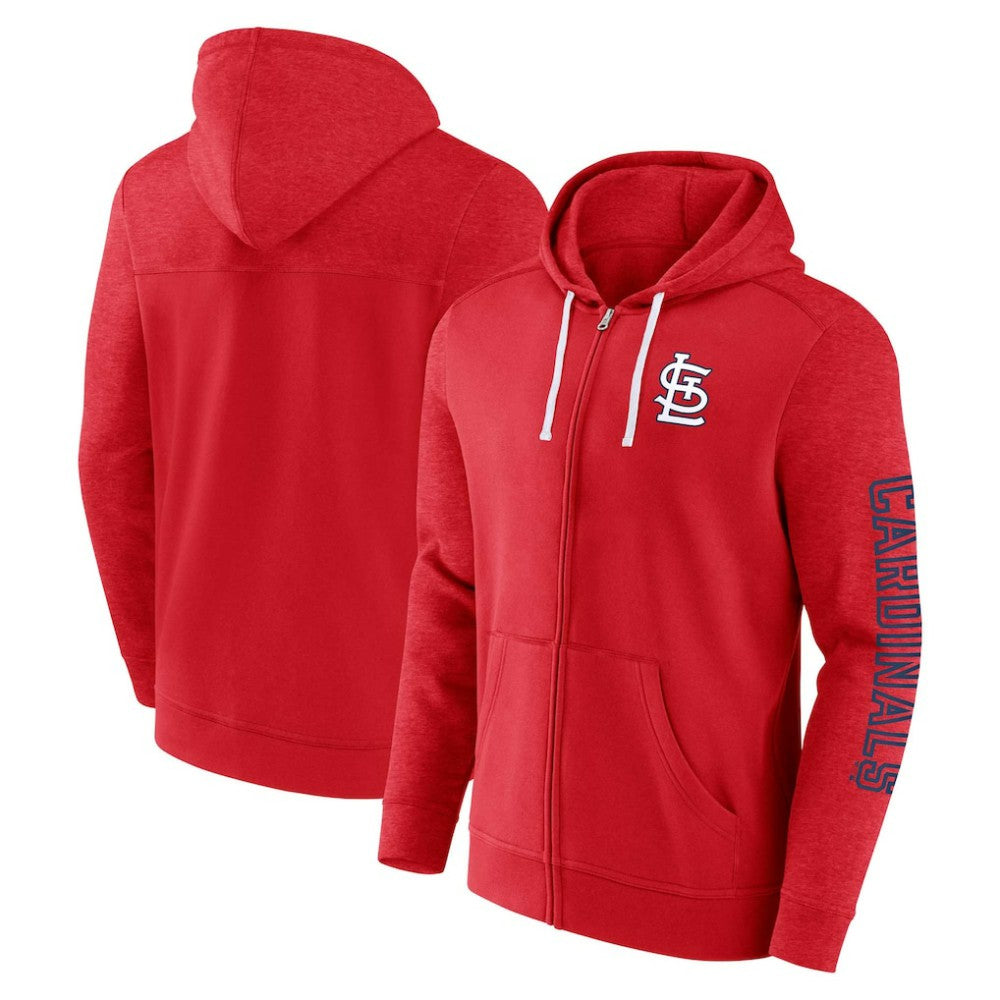 St. Louis Cardinals Offensive Line Up Lightweight Full-Zip Hoodie - Red
