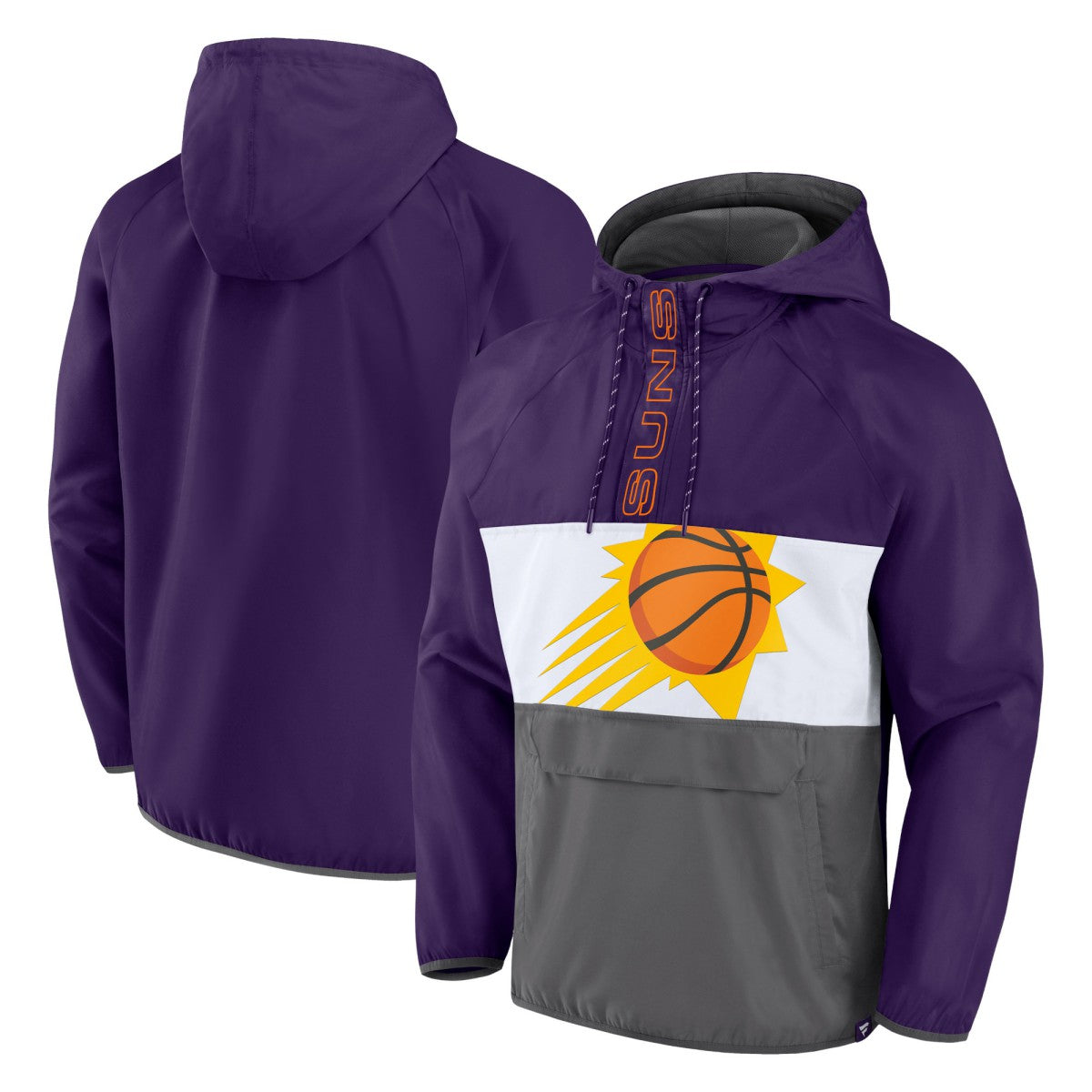 Phoenix Suns Anorak Flagrant Foul Color-Block Raglan Hoodie Half-Zip Jacket - Purple/Gray | Fanatics on sale