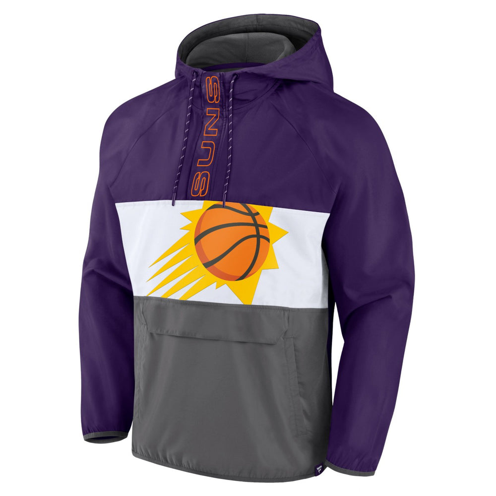 Phoenix Suns Anorak Flagrant Foul Color-Block Raglan Hoodie Half-Zip Jacket - Purple/Gray | Fanatics on sale