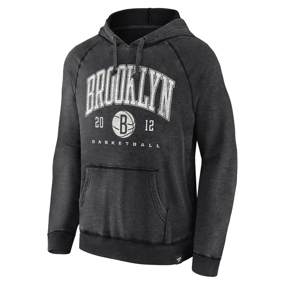 Brooklyn Nets Foul Trouble Snow Wash Raglan Pullover Hoodie - Heather Charcoal | Fanatics on sale