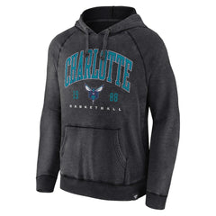 Charlotte Hornets Foul Trouble Snow Wash Raglan Pullover Hoodie - Heather Charcoal | Fanatics outlet