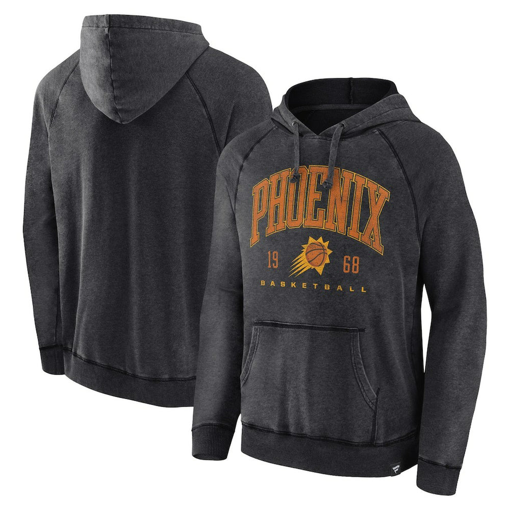 Phoenix Suns Foul Trouble Snow Wash Raglan Pullover Hoodie sale - Heather Charcoal | Fanatics for sale