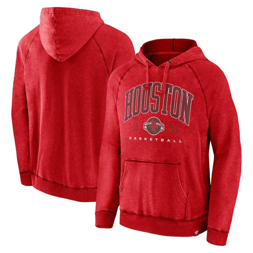 Houston Rockets Foul Trouble Snow Wash Raglan Pullover Hoodie sale - Heather Red | Fanatics sale