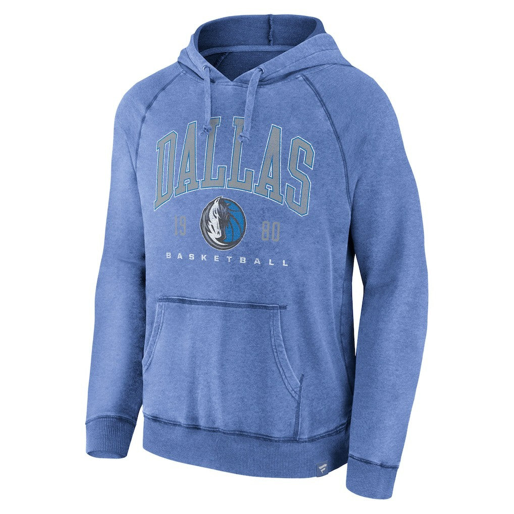 Dallas Mavericks Foul Trouble Snow Wash Raglan Pullover Hoodie sale - Heather Blue | Fanatics outlet