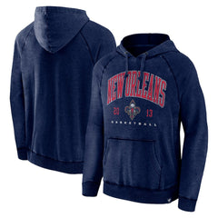 New Orleans Pelicans Foul Trouble Snow Wash Raglan Pullover Hoodie - Heather Navy | Fanatics online