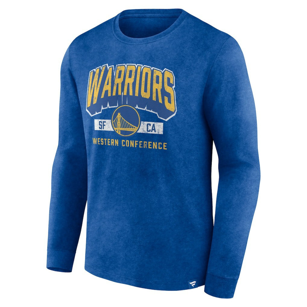 Golden State Warriors Front Court Press Snow Wash Long Sleeve T-Shirt sale - Heather Royal | Fanatics on sale