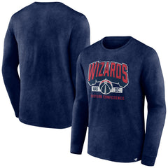 Washington Wizards Front Court Press Snow Wash Long Sleeve T-Shirt - Heather Navy | Fanatics shop