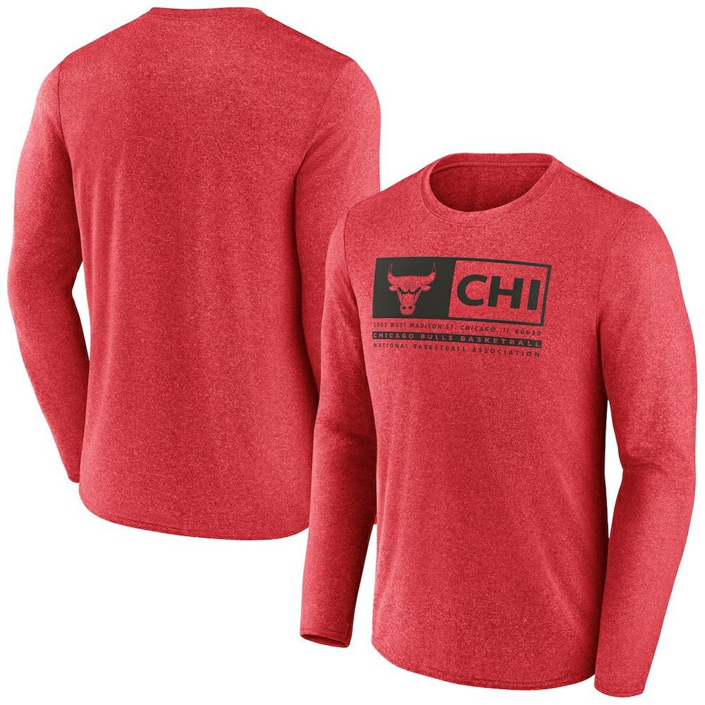 Chicago Bulls Three-Point Play T-Shirt sale - Heather Red | Fanatics outlet