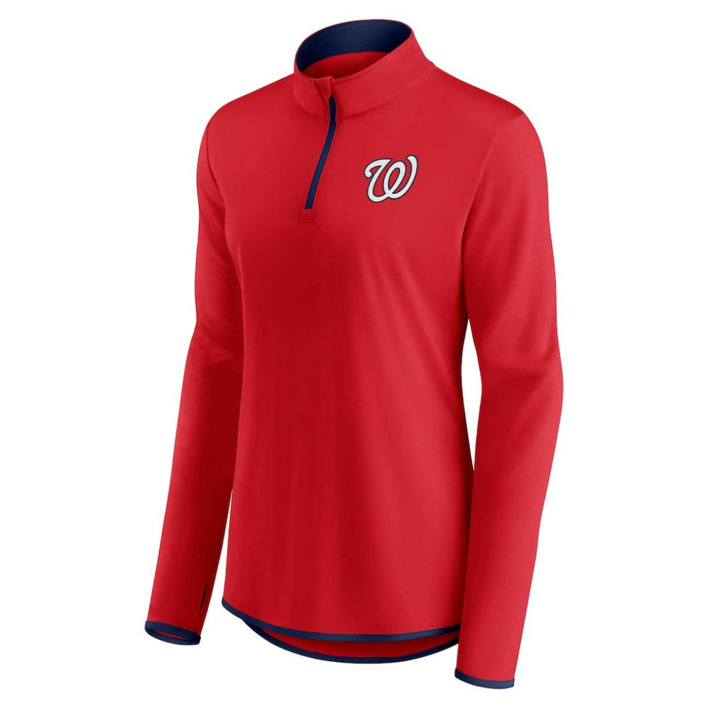 Washington Nationals Women's Corner Quarter-Zip Top - Red