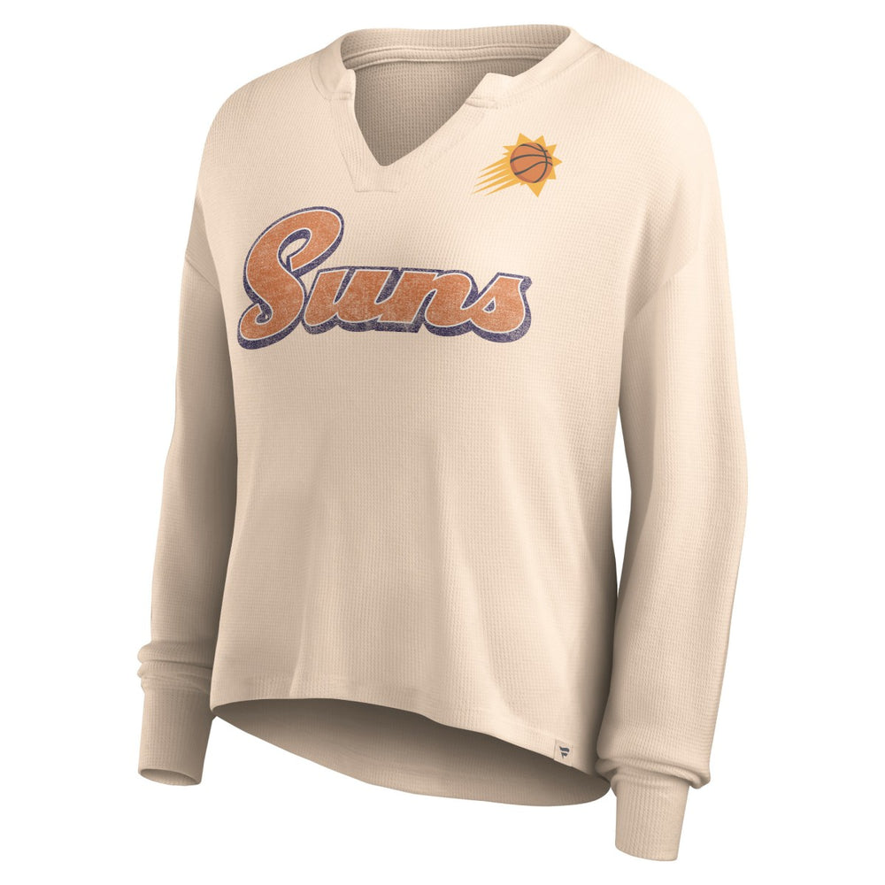 Phoenix Suns Women's Go For It Long Sleeve Notch Neck T-Shirt - Tan | Fanatics cheap