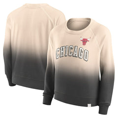 Chicago Bulls Women's Lounge Arch Raglan Pullover Sweatshirt - Tan/Black | Fanatics cheap