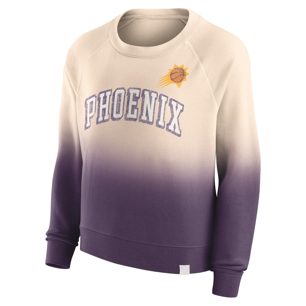 Phoenix Suns Women's Lounge Arch Raglan Pullover Sweatshirt - Tan/Purple | Fanatics shop