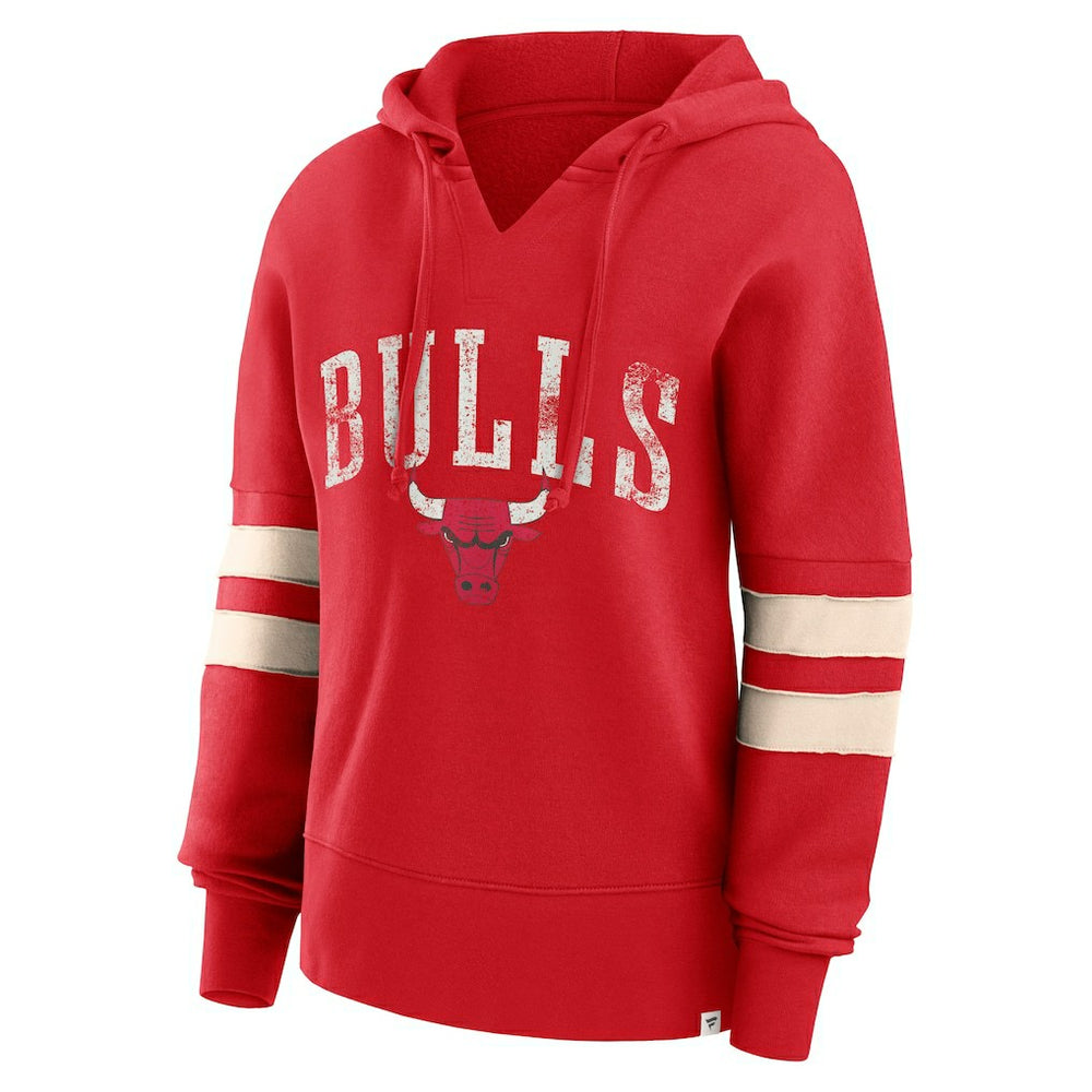 Chicago Bulls Women's Bold Move Dolman V-Neck High Hip Hoodie - Red | Fanatics sale