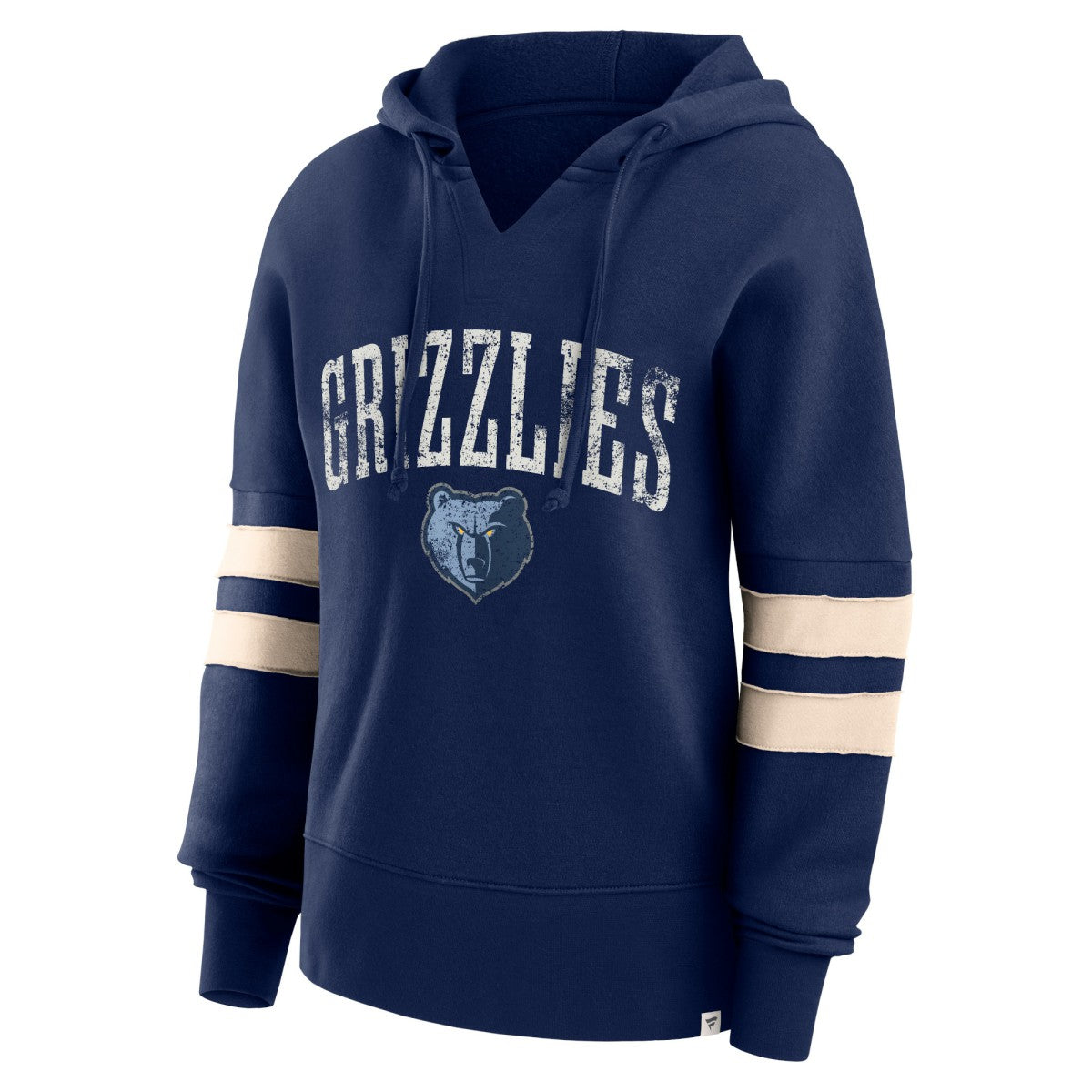 Memphis Grizzlies Women's Bold Move Dolman V-Neck High Hip Hoodie - Navy | Fanatics sale