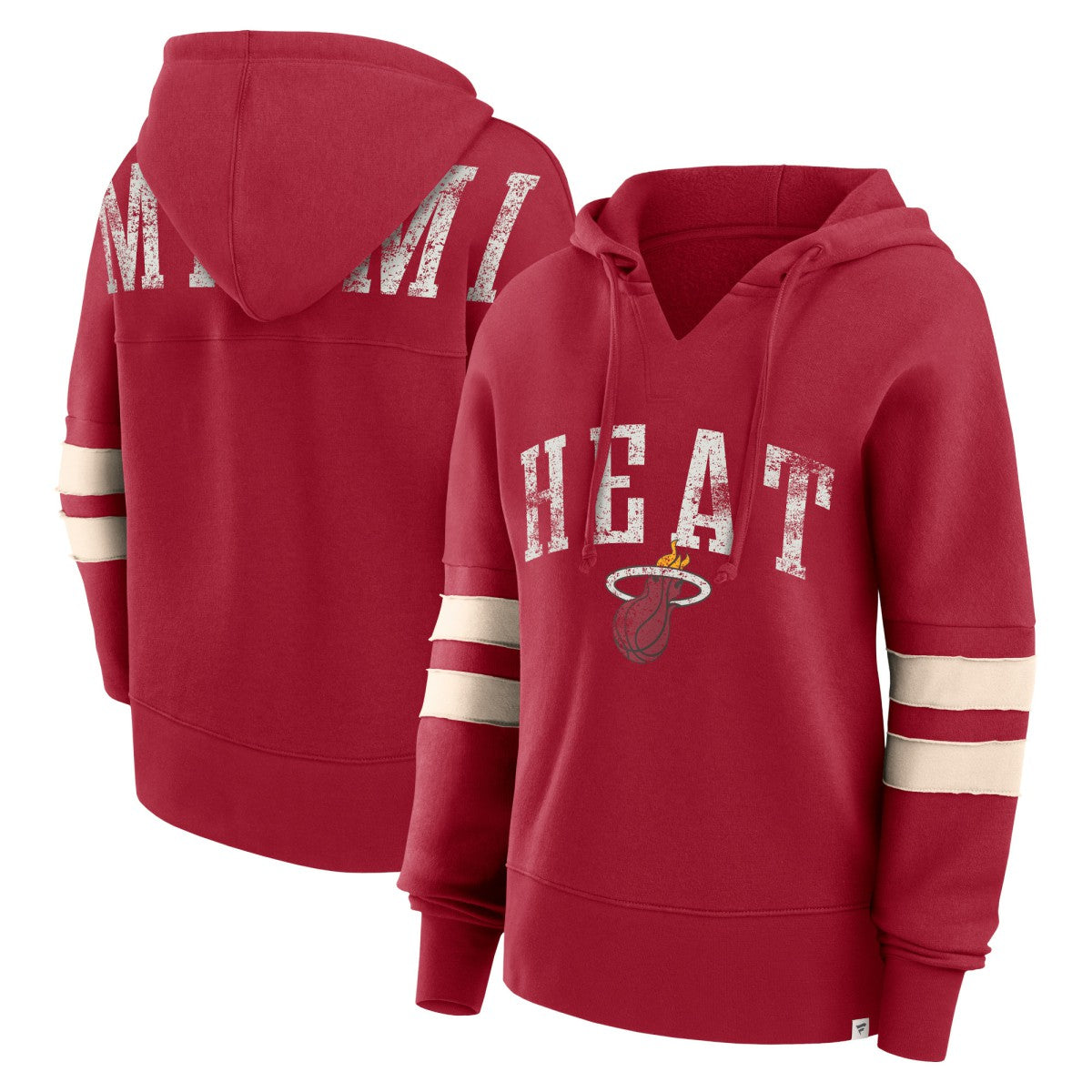 Miami Heat Women's Bold Move Dolman V-Neck High Hip Hoodie - Red | Fanatics for sale