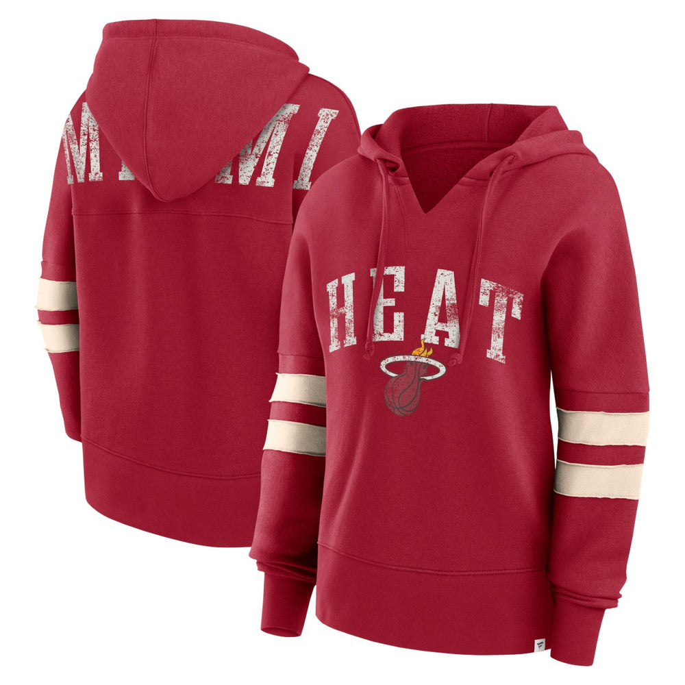 Miami Heat Women's Bold Move Dolman V-Neck High Hip Hoodie - Red | Fanatics for sale