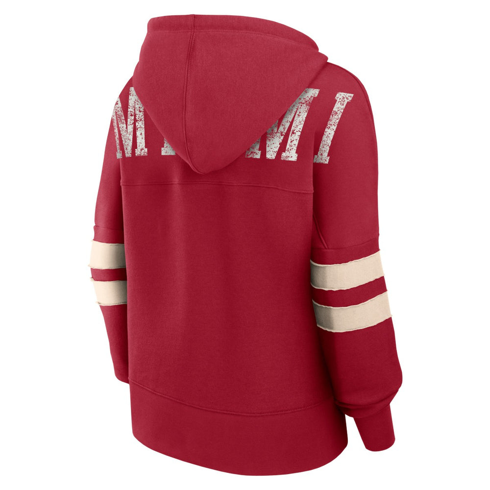 Miami Heat Women's Bold Move Dolman V-Neck High Hip Hoodie - Red | Fanatics for sale
