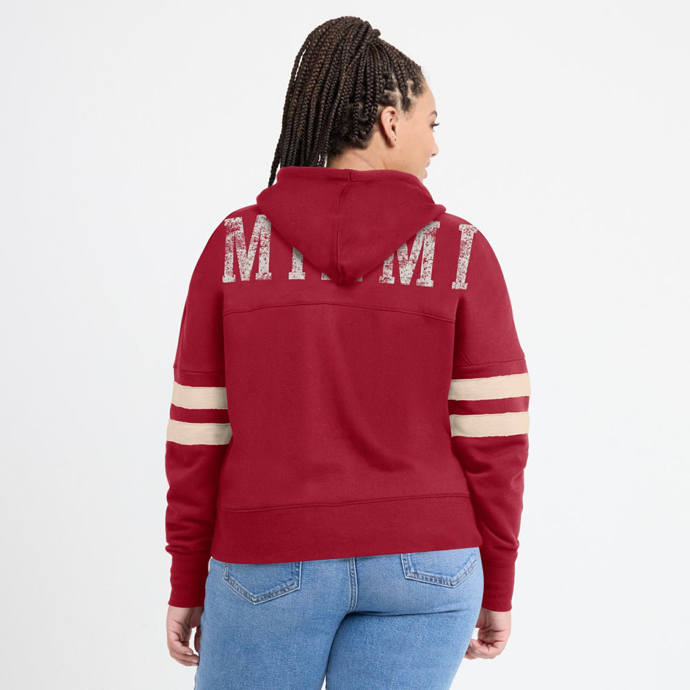 Miami Heat Women's Bold Move Dolman V-Neck High Hip Hoodie - Red | Fanatics for sale