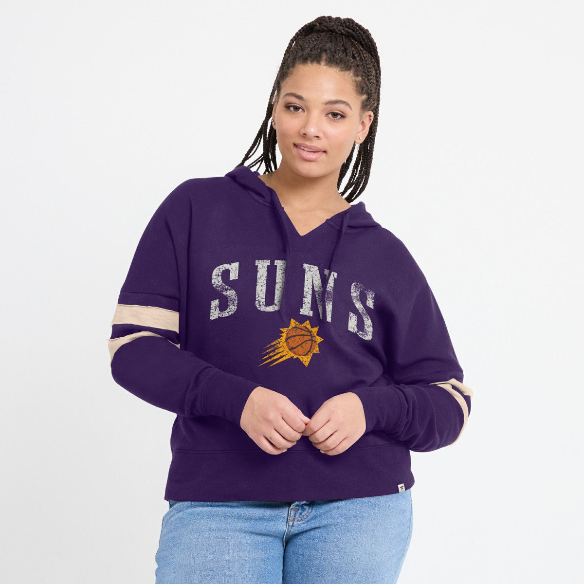 Phoenix Suns Women's Bold Move Dolman V-Neck High Hip Hoodie - Purple | Fanatics discount