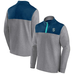 Seattle Kraken Fanatics Launch It Quarter-Zip Jacket Heather Gray