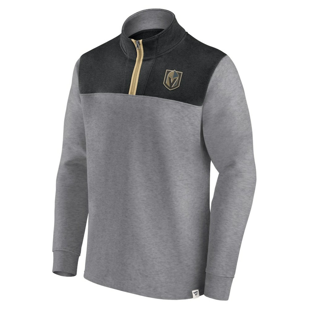 Vegas Golden Knights Fanatics Launch It Quarter-Zip Jacket Heather Gray
