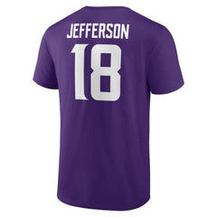 Justin Jefferson Minnesota Vikings Icon Player Name & Number T-Shirt - Purple on sale