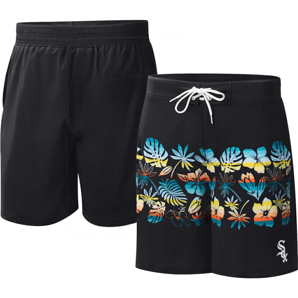 Chicago White Sox G-III Sports by Carl Banks Breeze Volley Swim Shorts - Black