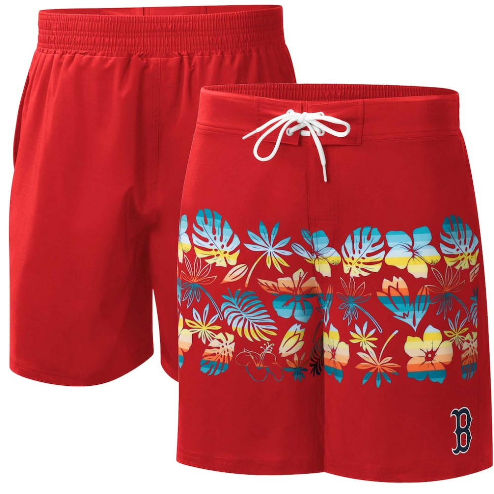 Boston Red Sox G-III Sports by Carl Banks Breeze Volley Swim Shorts - Red