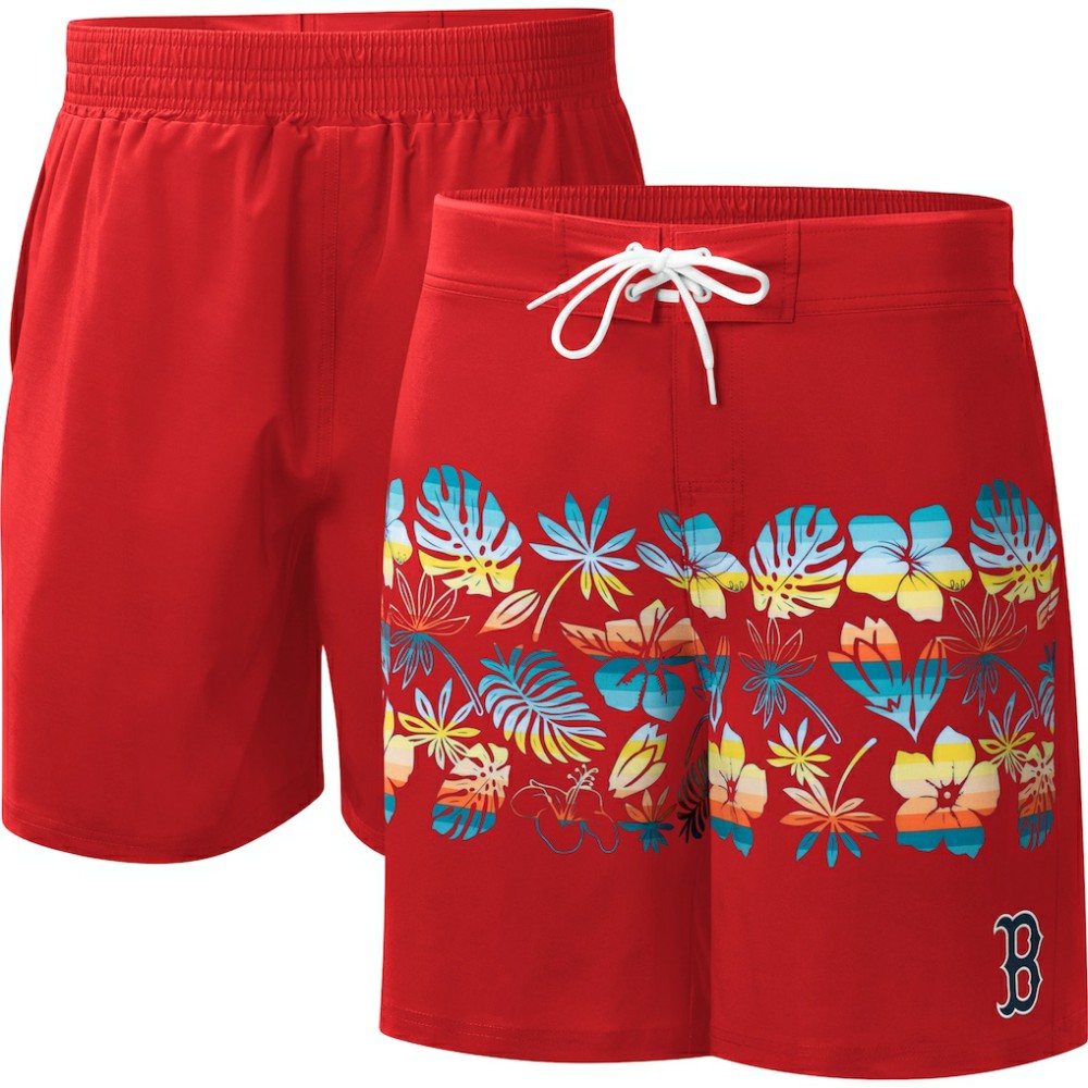 Boston Red Sox G-III Sports by Carl Banks Breeze Volley Swim Shorts - Red