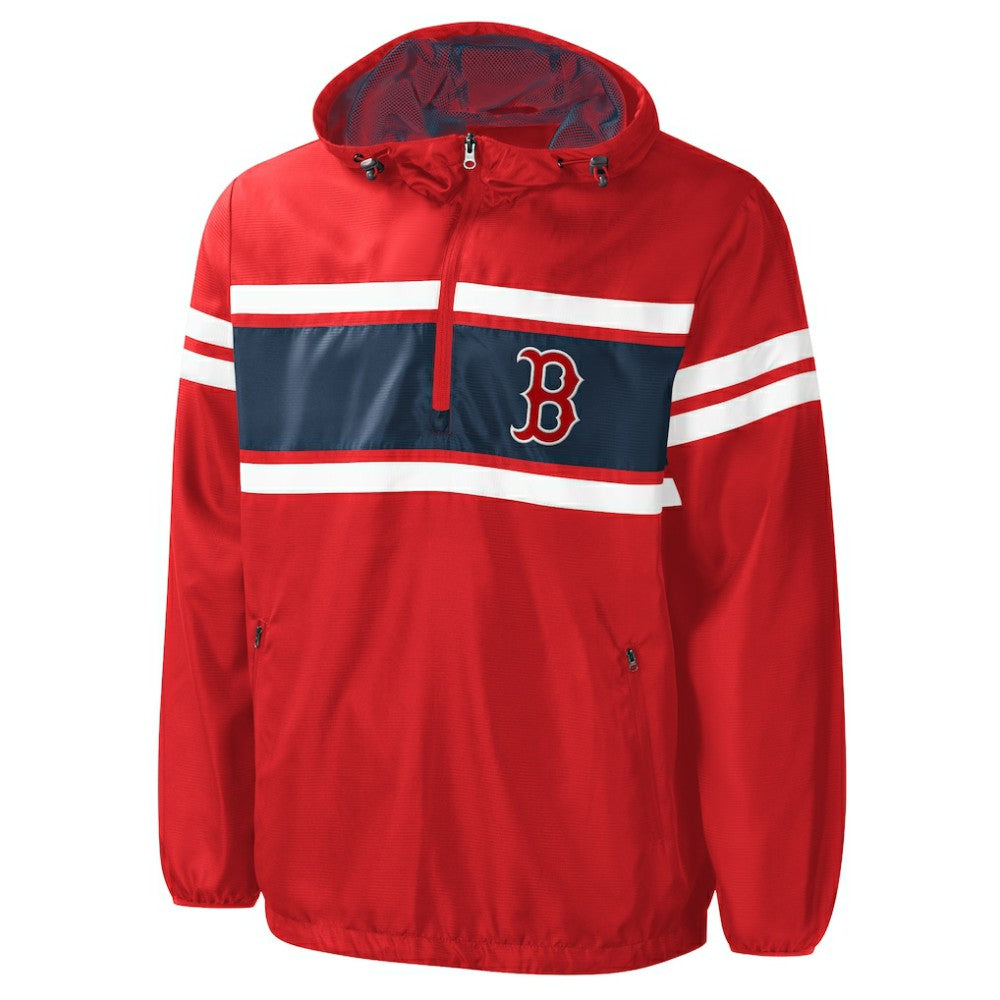 Boston Red Sox G-III Sports by Carl Banks Game Score Quarter-Zip Windbreaker - Red