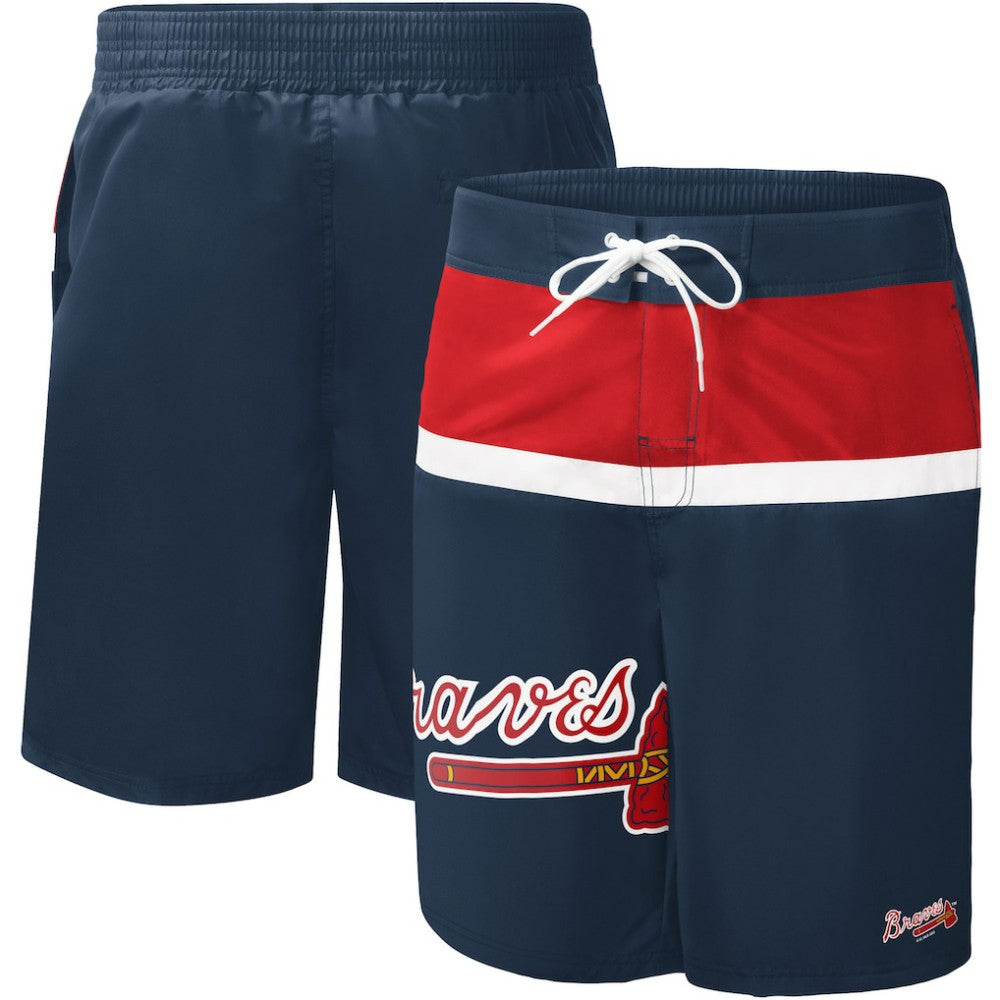 Atlanta Braves G-III Sports by Carl Banks Sea Wind Swim Shorts - Navy