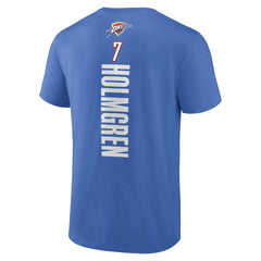 Chet Holmgren Oklahoma City Thunder Playmaker Team Name & Number T-Shirt - Blue cheap