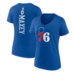 Tyrese Maxey Philadelphia 76ers Women's Playmaker Team Name & Number V-Neck T-Shirt - Royal shop
