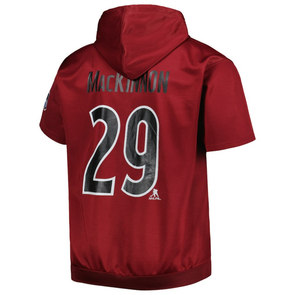 Nathan MacKinnon Colorado Avalanche Fanatics Big & Tall Name & Number Pullover Hoodie Burgundy