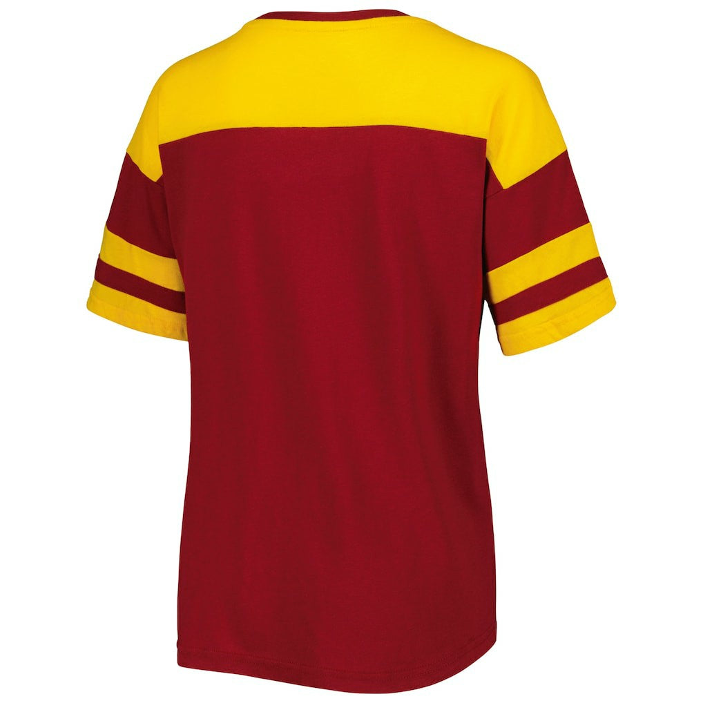 Washington Commanders G-III 4Her by Carl Banks Women's Play the Ball T-Shirt - Burgundy/Gold online