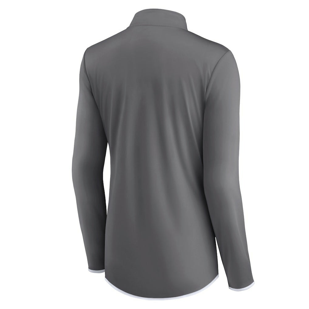 Dallas Cowboys Women's Corner Long Sleeve 1/4 Zip Top - Gray for sale