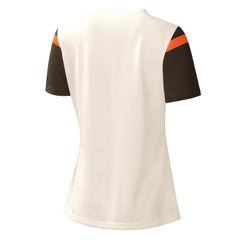 Cleveland Browns Starter Women's Kick Start V-Neck T-Shirt - Cream discount
