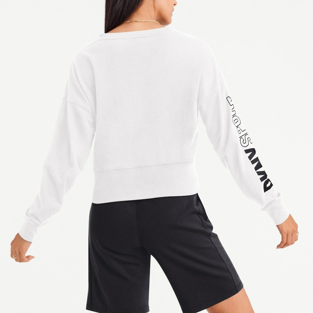 Las Vegas Raiders DKNY Sport Women's Lily V-Neck Pullover Sweatshirt - White sale