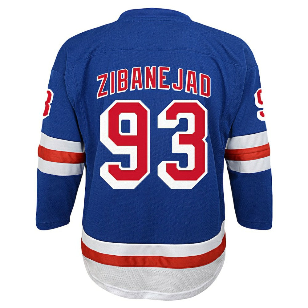 Mika Zibanejad New York Rangers Youth Home Replica Player Jersey Blue