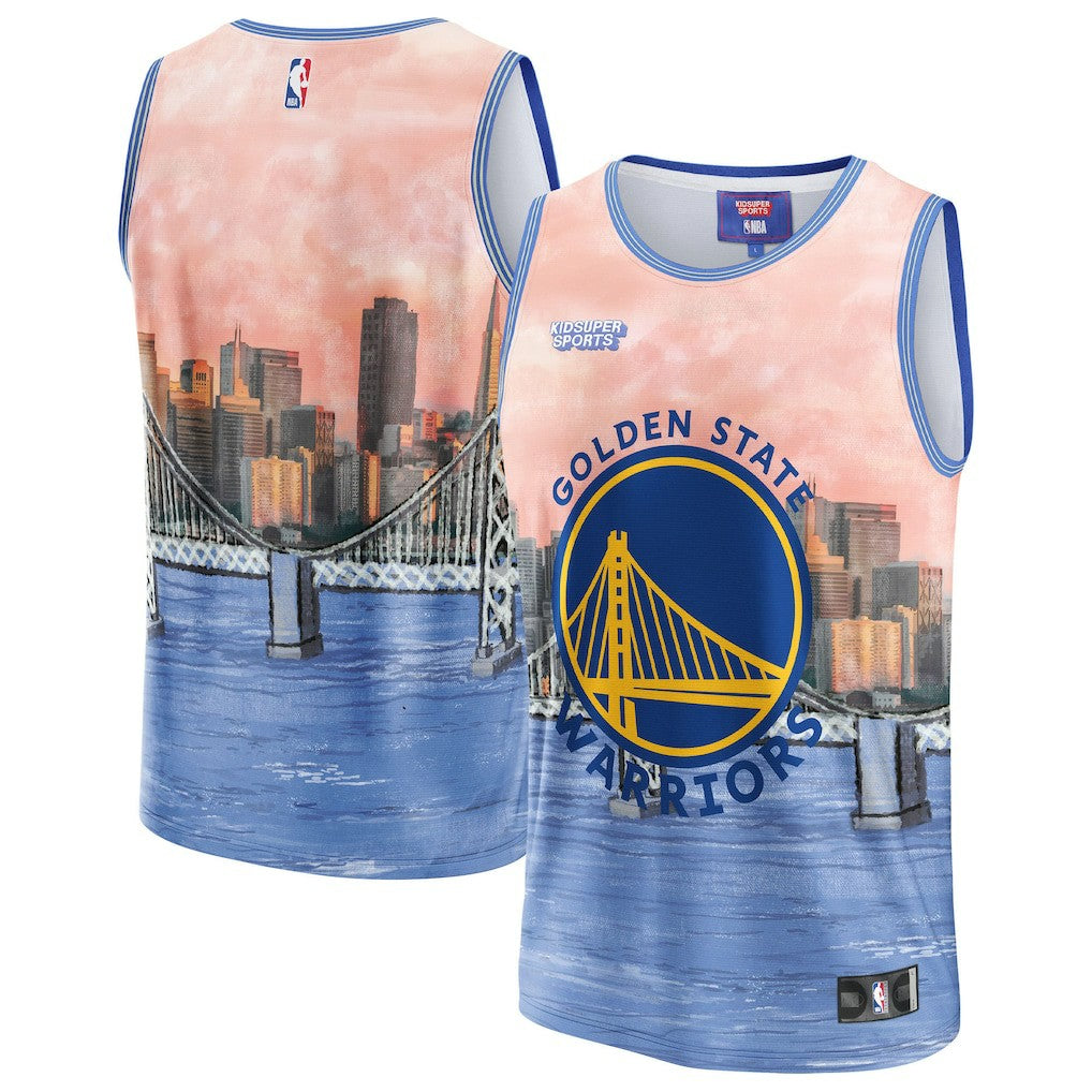Golden State Warriors NBA & KidSuper Studios Unisex Hometown Jersey sale - Blue | Fanatics cheap