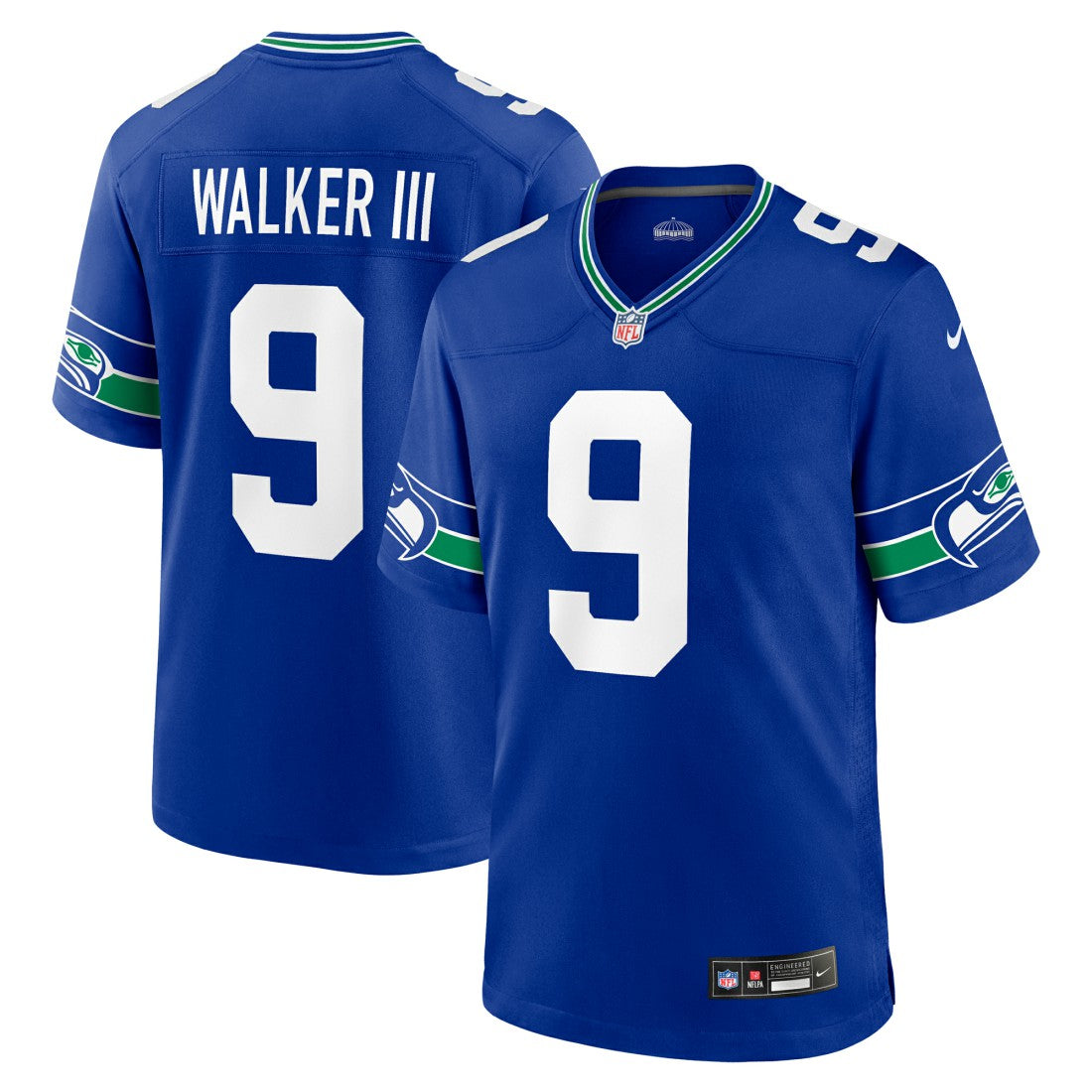 Kenneth Walker III Seattle Seahawks Throwback Player Game Jersey - Royal | Nike outlet