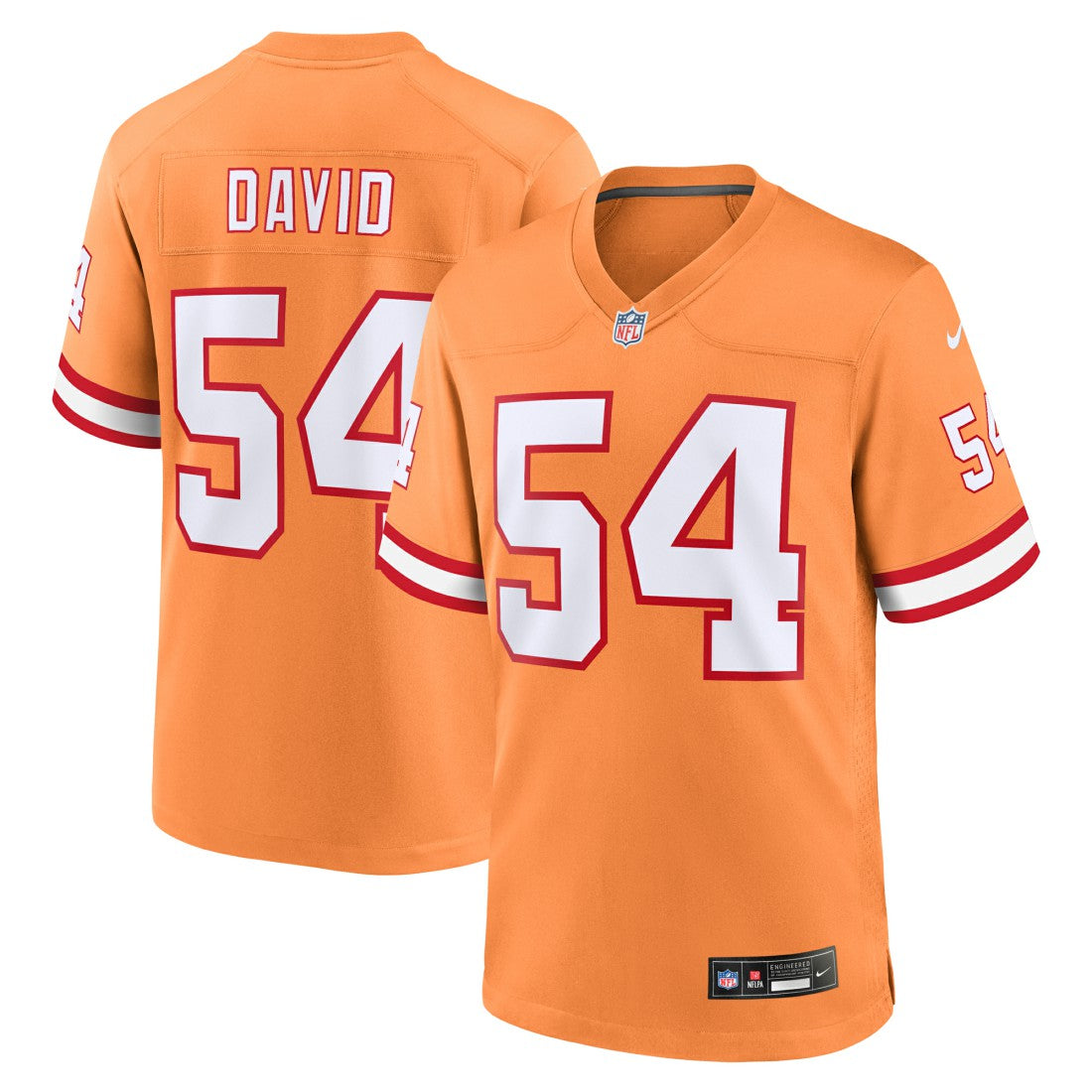 Lavonte David Tampa Bay Buccaneers Throwback Game Jersey - Orange | Nike for sale