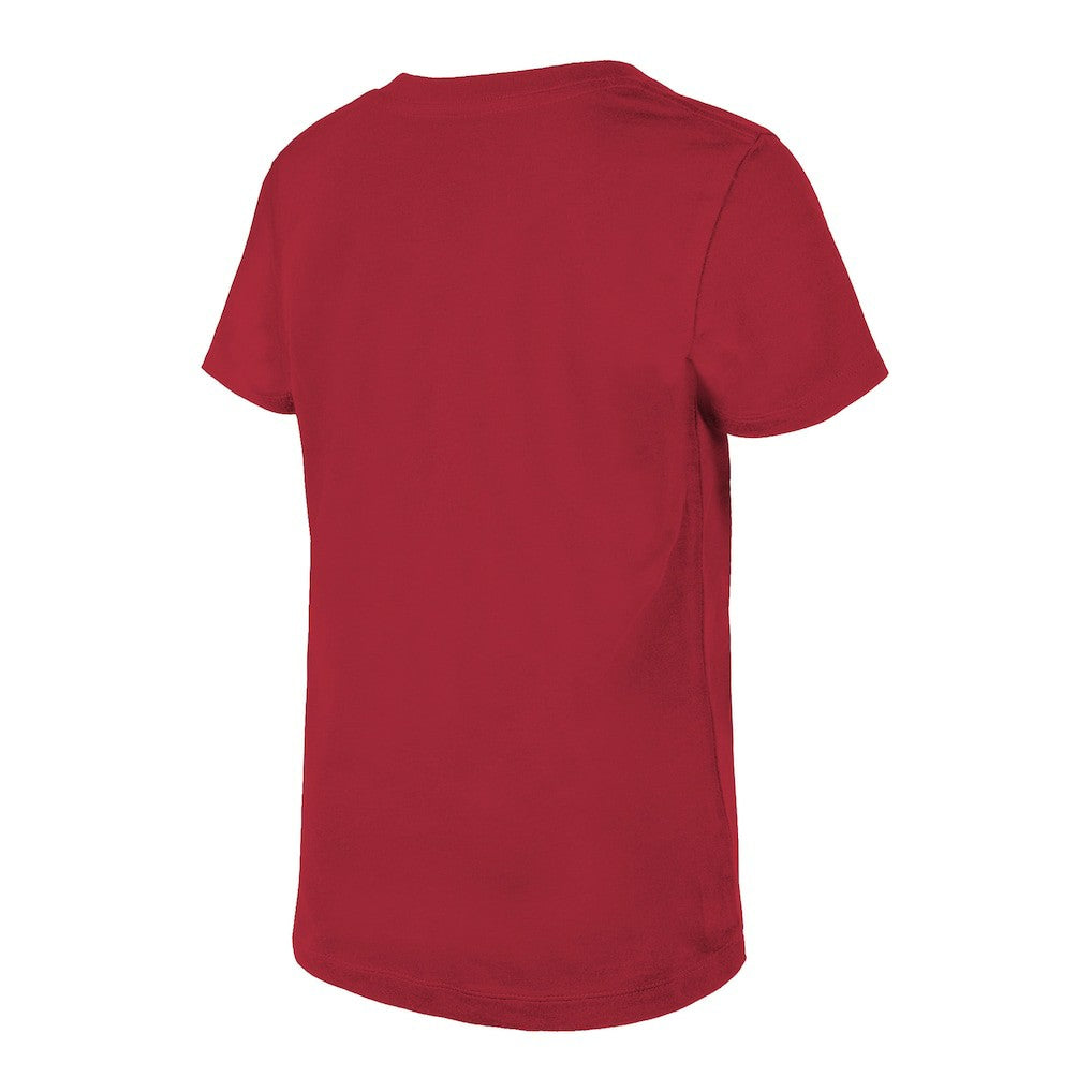 Arizona Cardinals New Era Girls Youth Reverse Sequin V-Neck T-Shirt - Cardinal sale