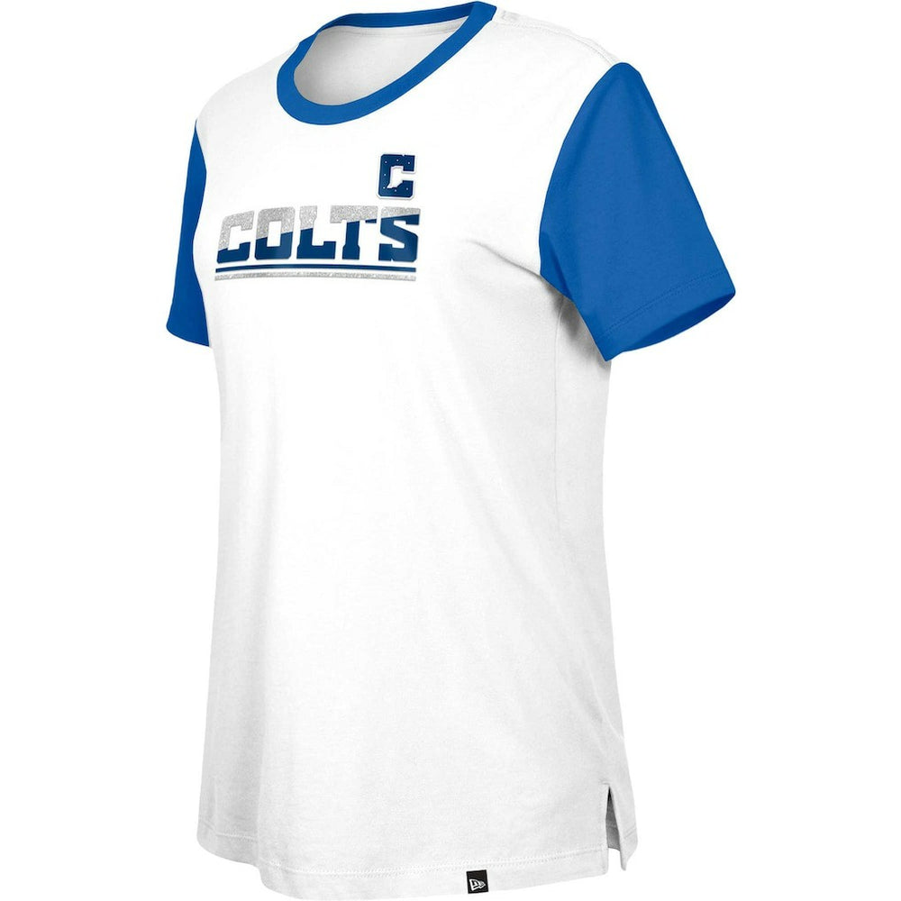 Indianapolis Colts New Era Women's Third Down Colorblock T-Shirt - White/Royal online